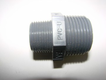 PVC draadnippel 1 x 3/4"  L3.35.070