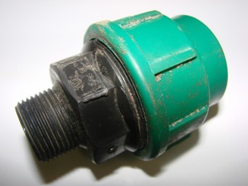 PE puntstuk met buitendraad 32 x 3/4" L7.32.032