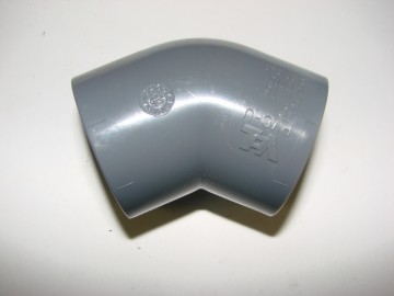 PVC knie 45 gr. 40mm               L2.30.040
