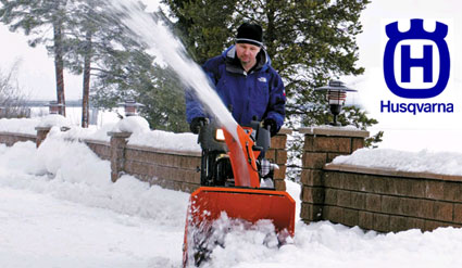 Husqvarna sneeuwblazer in actie